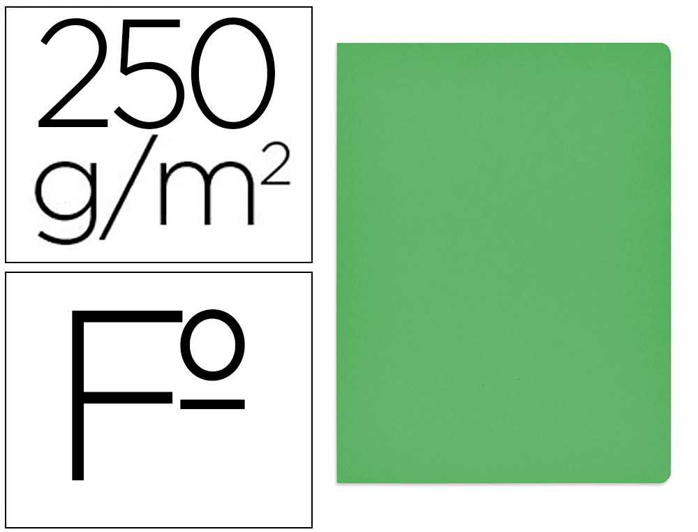 SUBCARPETA CARTULINA GIO SIMPLE INTENSO FOLIO VERDE 230G/M2