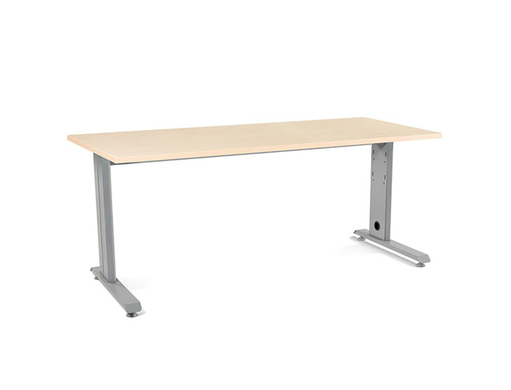 MESA DE OFICINA ROCADA METAL 2003AC01 GRIS/HAYA 180X80 CM