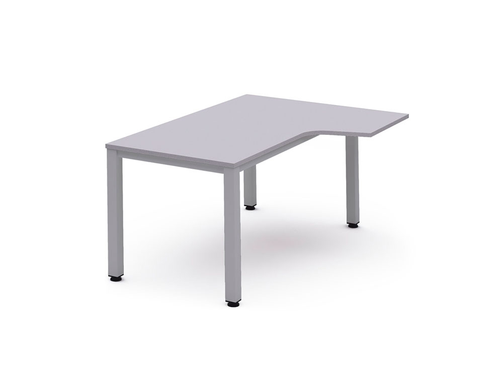 MESA OFICINA ROCADA SERIE EXECUTIVE FORMA EN L DERECHA 160X110 CM ACABADO GRIS/GRIS