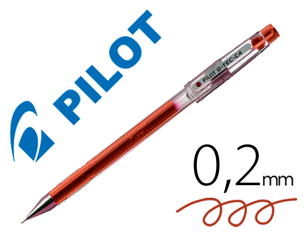 BOLIGRAFO PILOT PUNTA AGUJA G-TEC-C4 ROJO