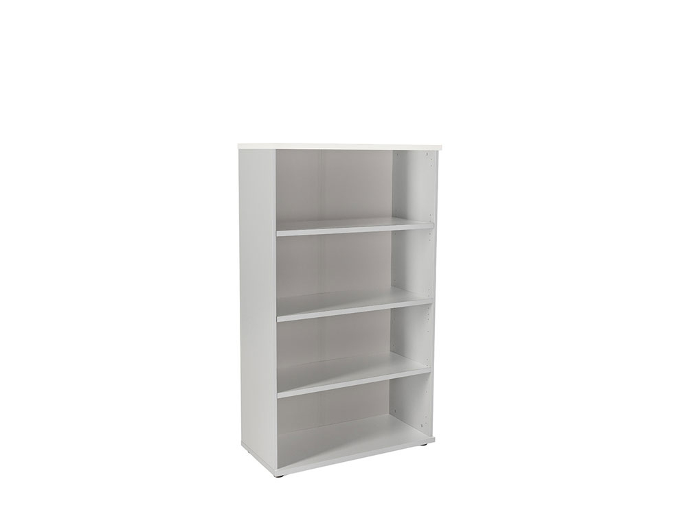 ARMARIO ROCADA CON TRES ESTANTES SERIE STORE 156X90X45 CM ACABADO GRIS/BLANCO